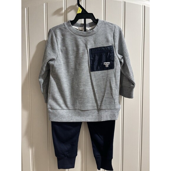 NWOT Boys 2T Matching Outfit Blue/Gray - Picture 1 of 8
